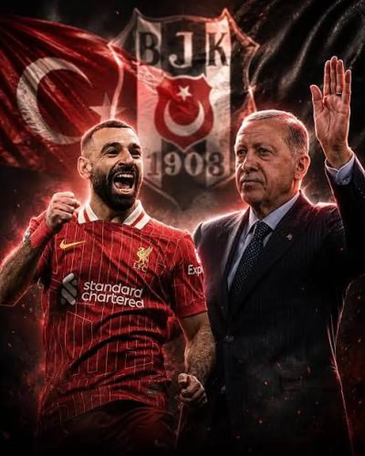 أردوغان يتدخل في مفاوضات «بشكتاش» مع محمد صلاح